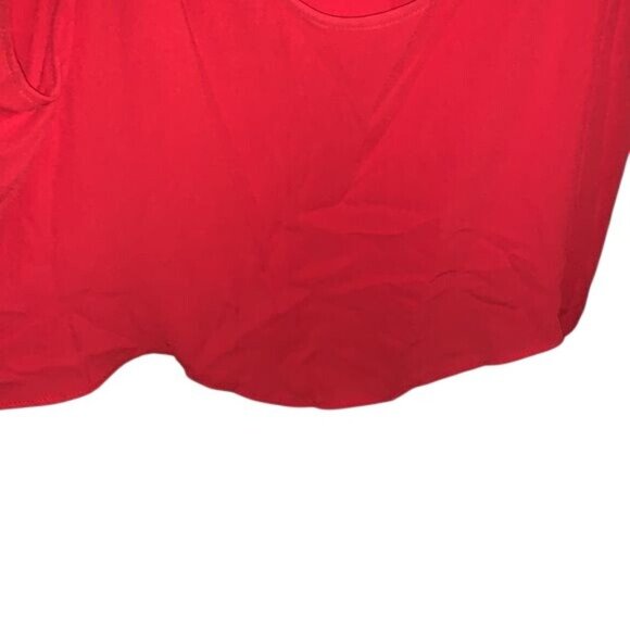 Forever 21 Red Sleeveless Adjustable Strap Tank Top L Polyester Womens Casual Fl - Picture 3 of 7